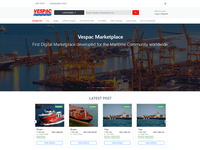 Vespac Marketplace dashboard
