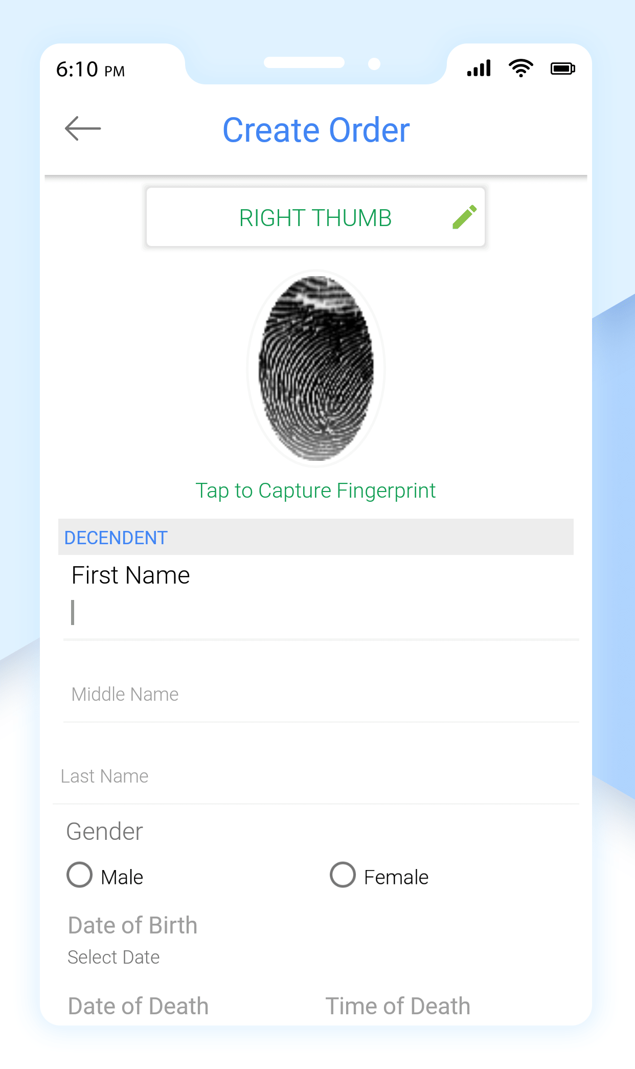 Create order