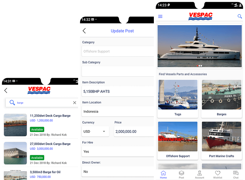 Mobile app screen